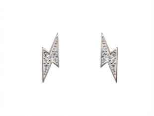 Pendientes plata rayo circonitas