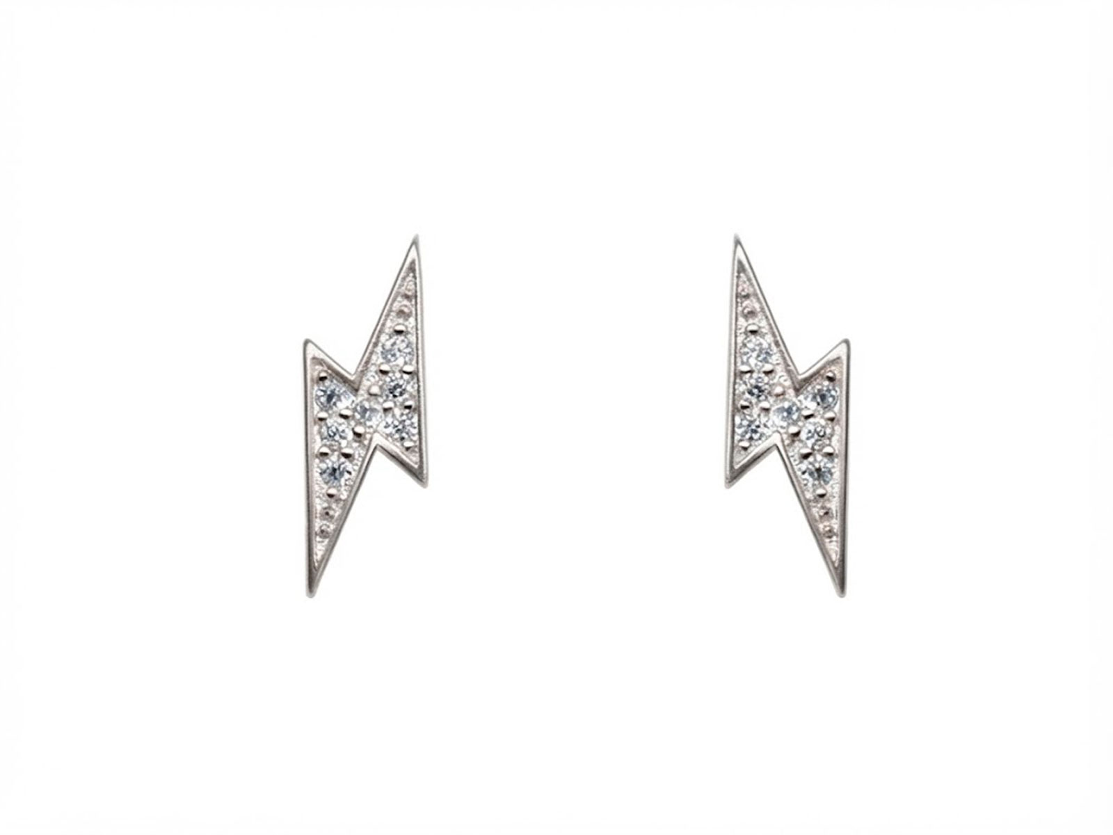 Pendientes plata rayo circonitas