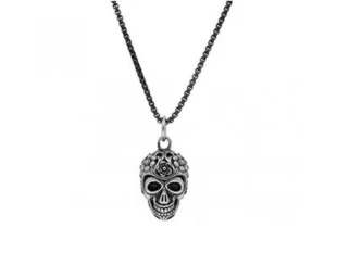 Collar acero coreana calavera