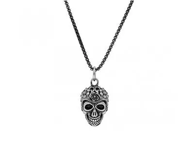 Collar acero coreana calavera