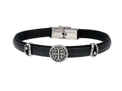 Pulsera piel moneda acero