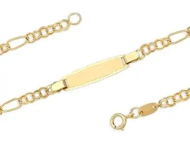 Pulsera de oro de bebe programada milanesa