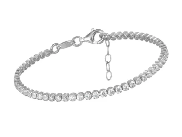 Pulsera plata riviere circonitas