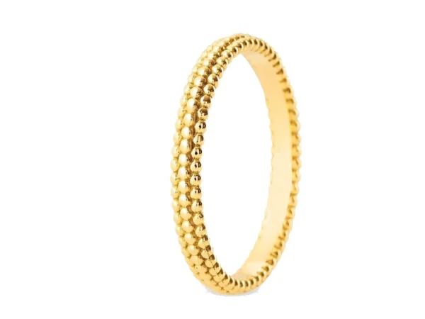 anillo oro amarillo bolitas