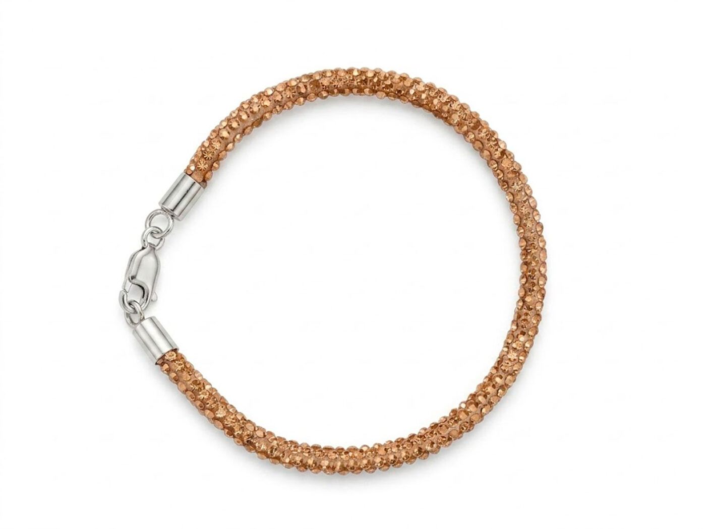 Pulsera plata piedras champagne