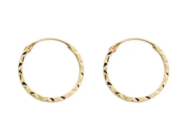 Aros lapidados oro amarillo