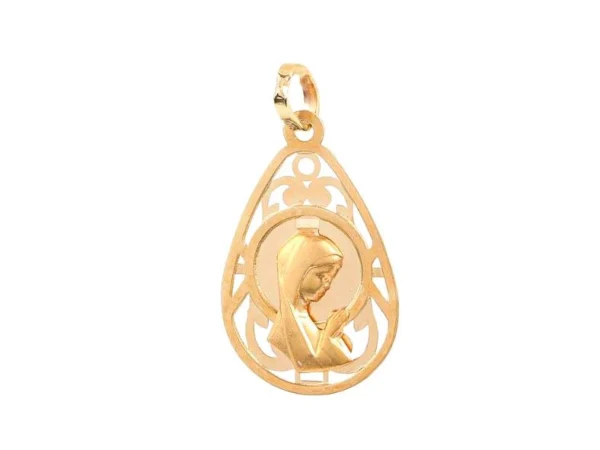 Medalla oro virgen niña