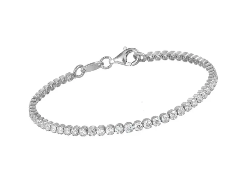 Pulsera oro blanco riviere