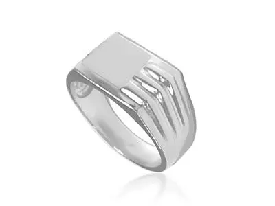 Sello de plata cuadrado 4 franjas