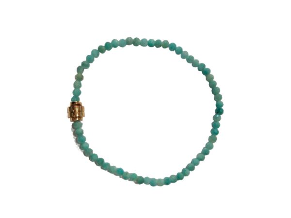 Pulsera elástica con amazonitas