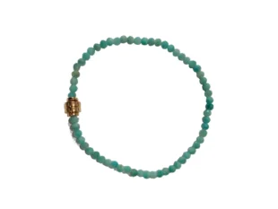 Pulsera elástica con amazonitas
