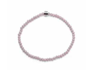 Pulsera elástica cristales malvarrosa
