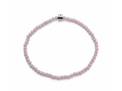 Pulsera elástica cristales malvarrosa