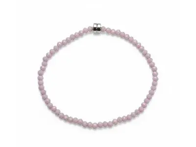 Pulsera elástica cristales malvarrosa