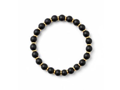 Pulsera elástica ónix hematites