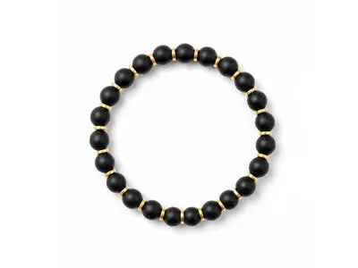 Pulsera elástica ónix hematites