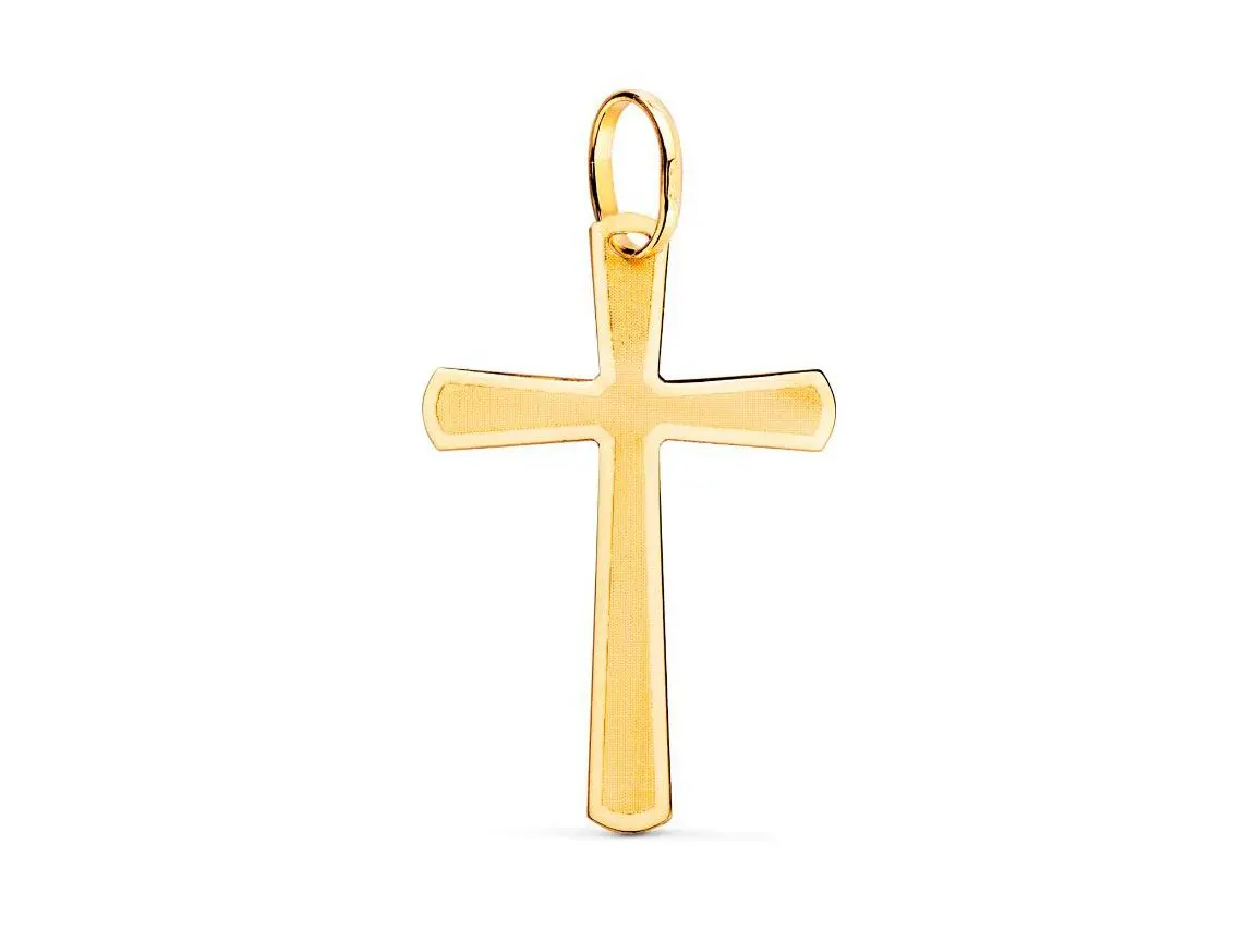 Cruz oro plana mate