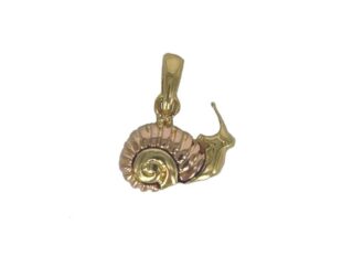 Colgante caracol oro bicolor