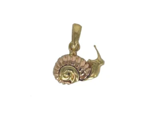 Colgante caracol oro bicolor