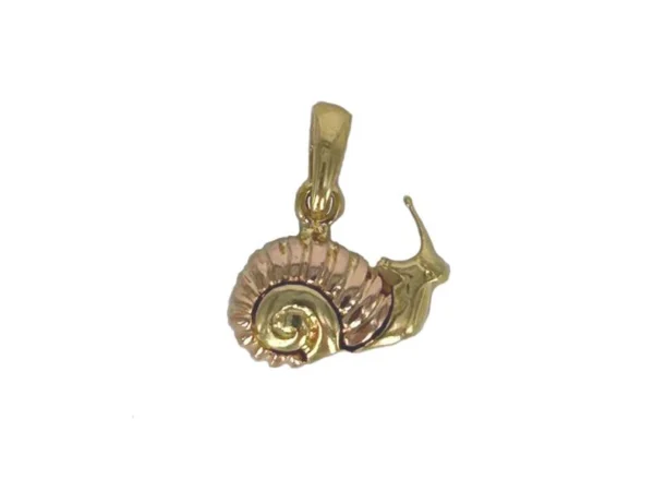 Colgante caracol oro bicolor