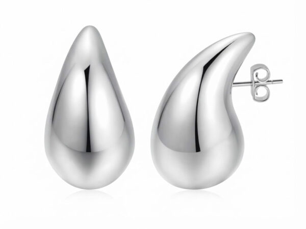Pendientes plata gota grande
