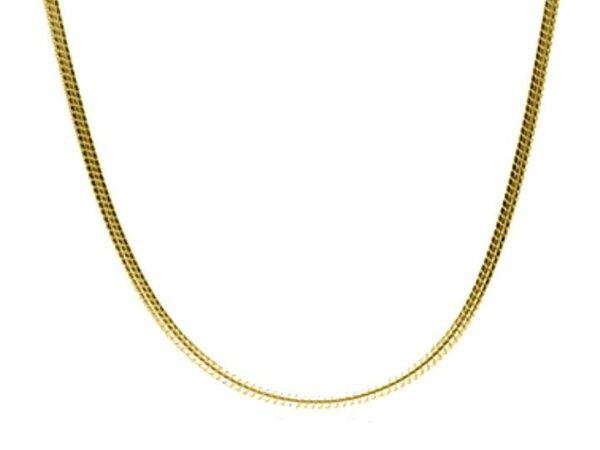 Gargantilla oro almendrada plana