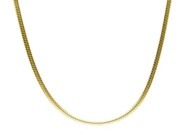 Gargantilla oro almendrada plana