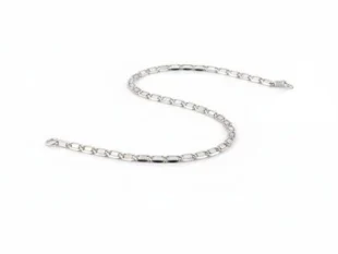 Pulsera oro blanco eslabones