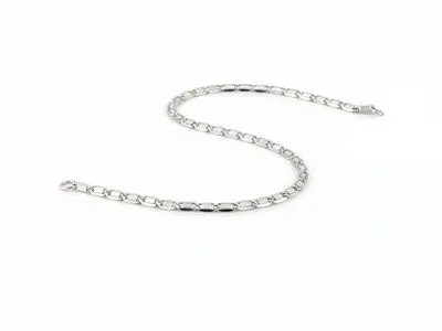 Pulsera oro blanco eslabones