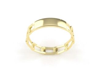 Anillo plata chapado eslabones