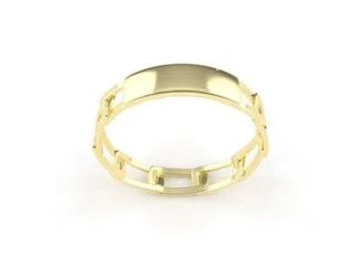 Anillo plata chapado eslabones