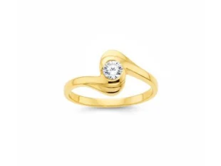 Anillo plata chapado circonita