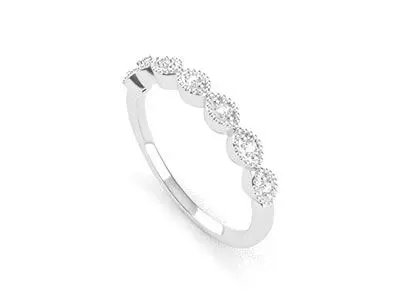 Anillo oro ovales brillantes