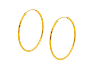 Aros plata dorada 45
