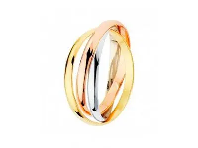Anillo oro aros tricolor