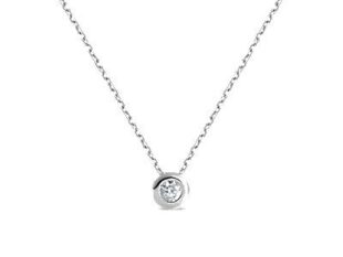 colgante oro blanco diamante