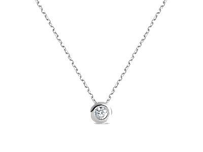 colgante oro blanco diamante