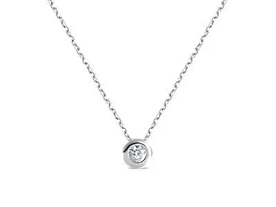 colgante oro blanco diamante