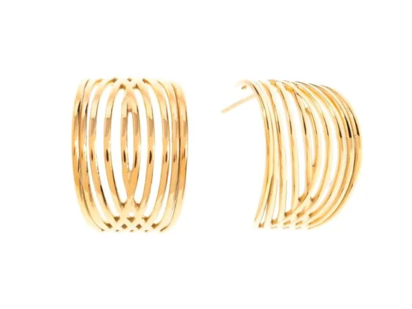Pendientes acero gajo hilos