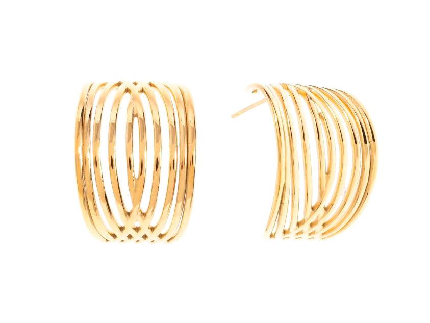 Pendientes acero gajo hilos