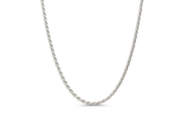 Cordón lapidado fino plata