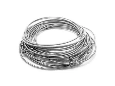 pulseras rutenio acero elástico