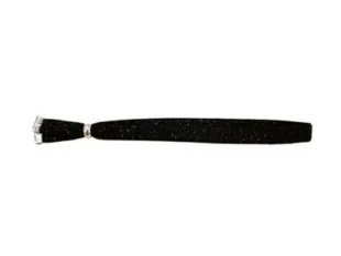 Pulsera negra fibra plata