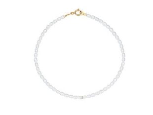 Pulsera sencilla perlas oro