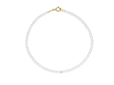 Pulsera sencilla perlas oro