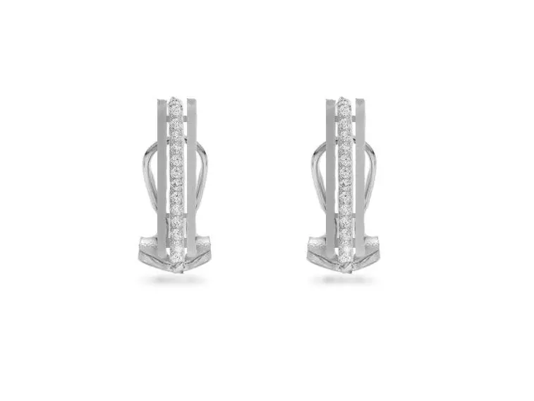 Pendientes omega oro diamantes