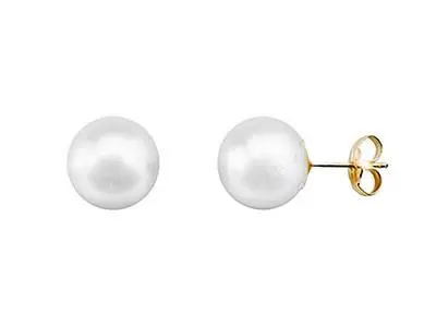 Pendientes perla cultivada blanca