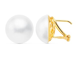 Pendientes oro perla japonesa