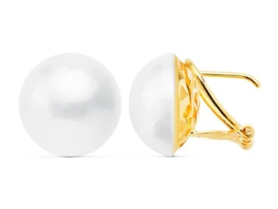 Pendientes oro perla japonesa