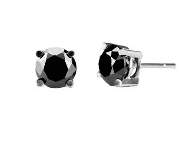 Pendientes oro diamantes negros